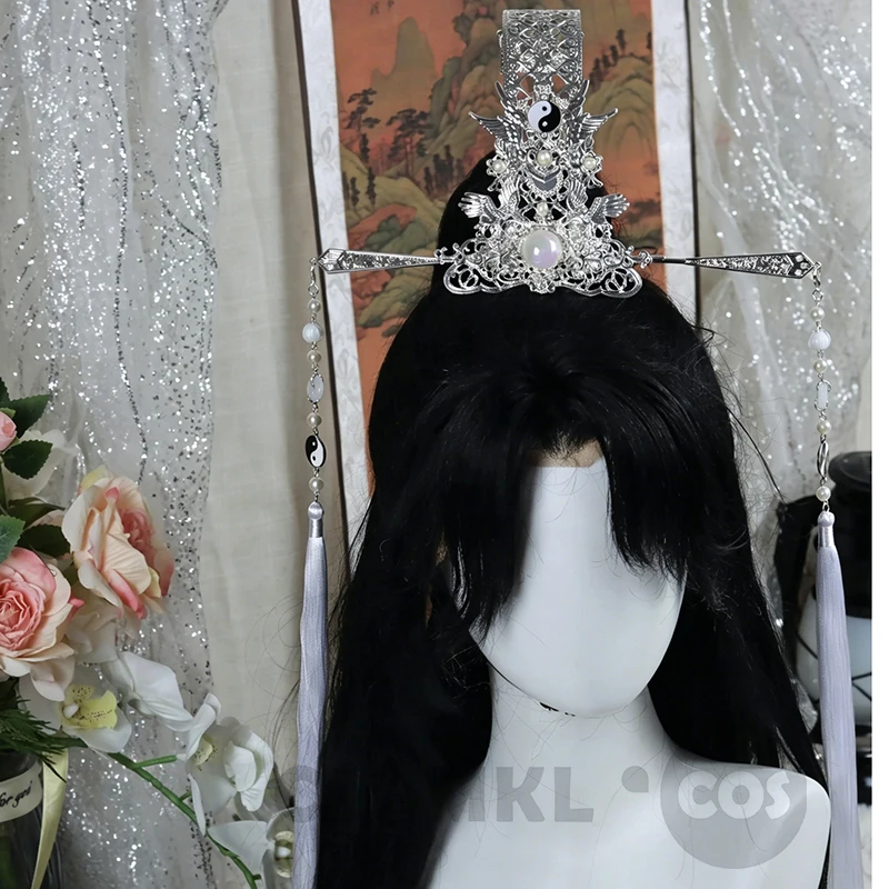 

Tian Guan Ci Fu Hair Crown Hairpin Heaven Official’s Blessing Cosplay Qi Rong Hair Crown Props Halloween Accessory