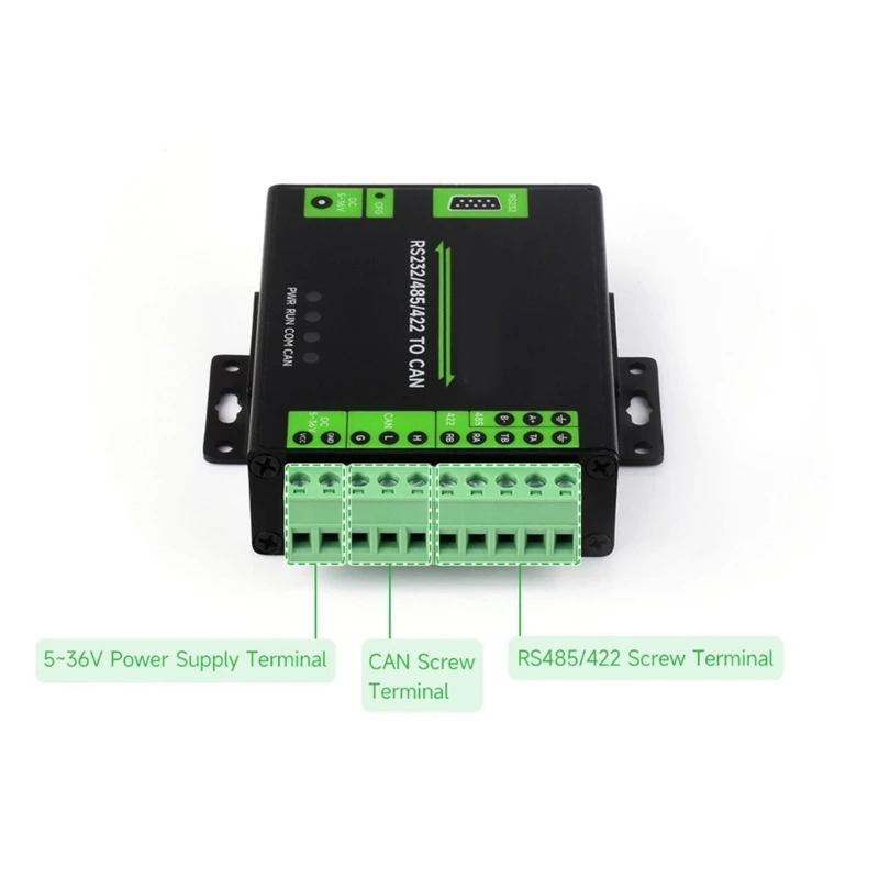 RS232/485/422 To CAN Industrial Grade Isolated Converter Supports Modbus