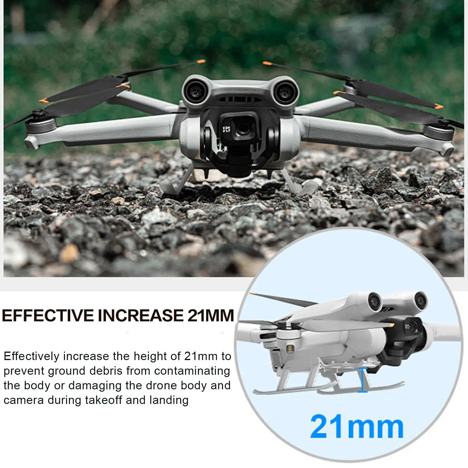 Folding Landing Gear For DJI Mini 3 Pro Increased Tripod Extension Protector Landing Gear Anti-drop Buffer Training Rack Access