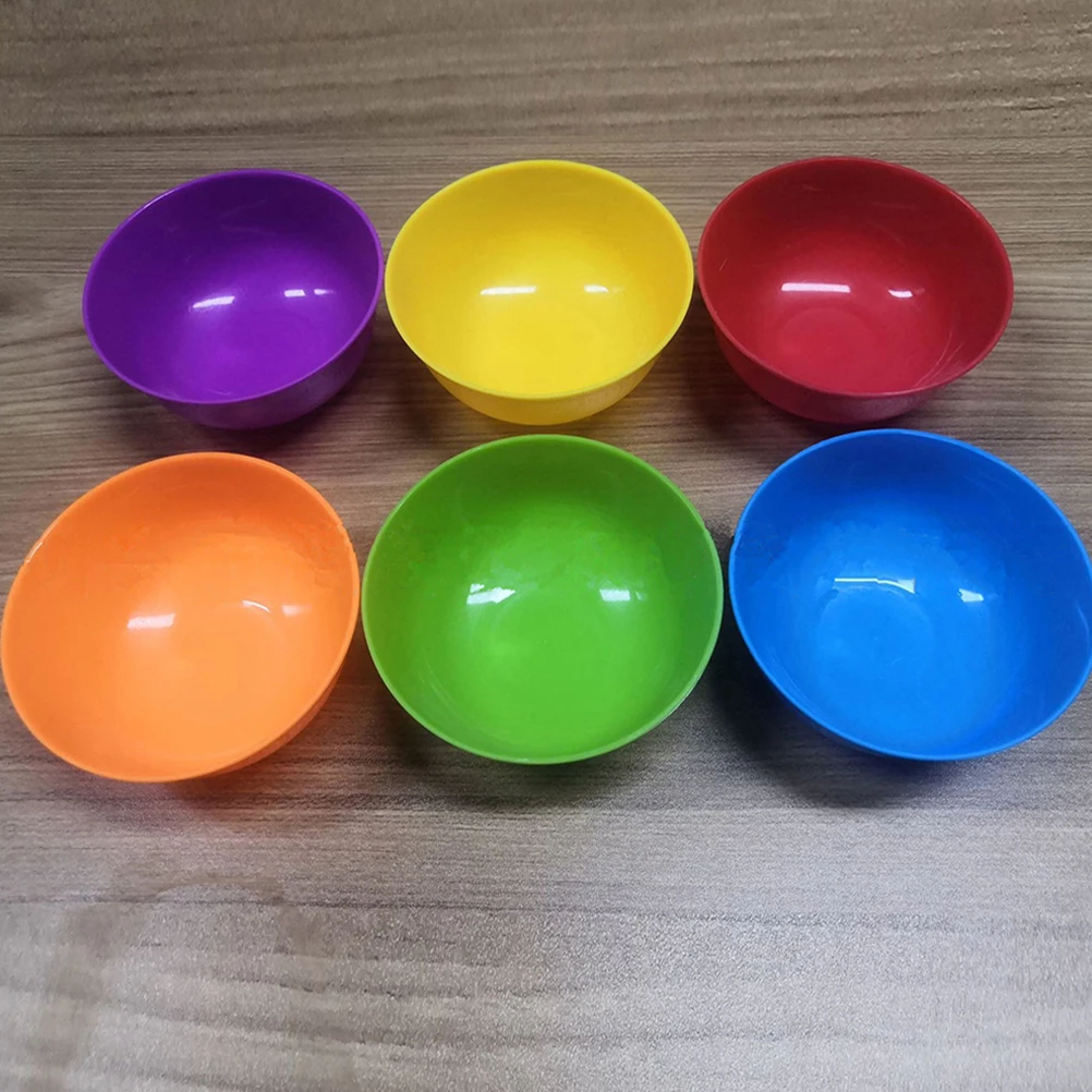 

2 Sets Color Sorting Cups Kids Educational Toy Preschool Math Matching Game Soft Rubber Counting Learning Toy Early Childhood