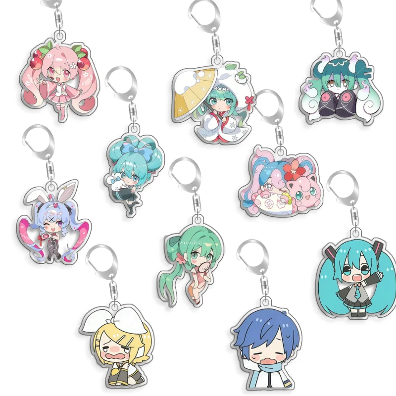 

For Hatsune Miku Usada Pekora KAITO Acrylic Selfmade Keychain Cute Backpack Pendant Key Chain Game Fans Gift Ornaments 5cm