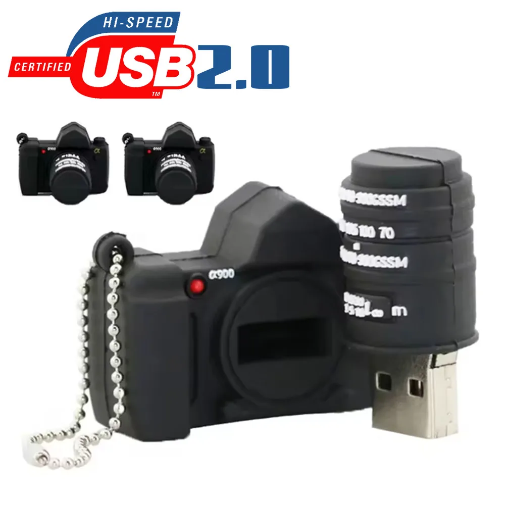 Hot Selling Camera Shape USB Flash Memory Stick Thumb Drive 64GB 32GB 16GB Memory Stick Flash Card Photography Gifts Pendrive
