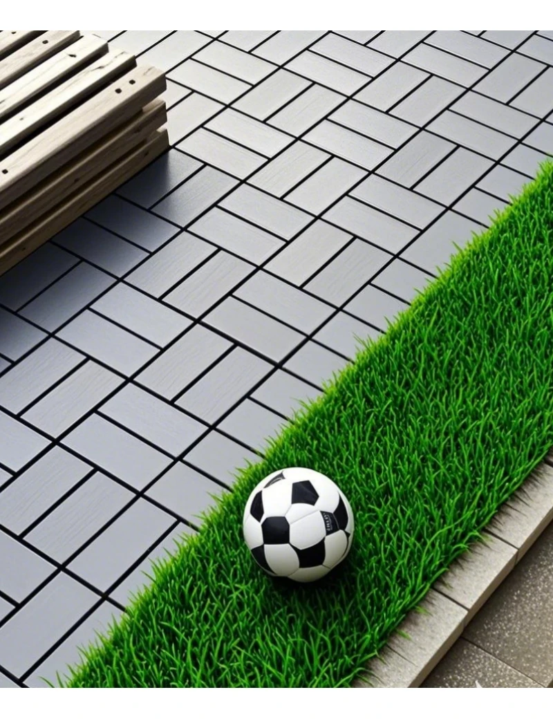 

Wood Plastic Interlocking Flooring with Wide Usage All Weather Use Patio Diy Flooring Outdoor Decking Tiles