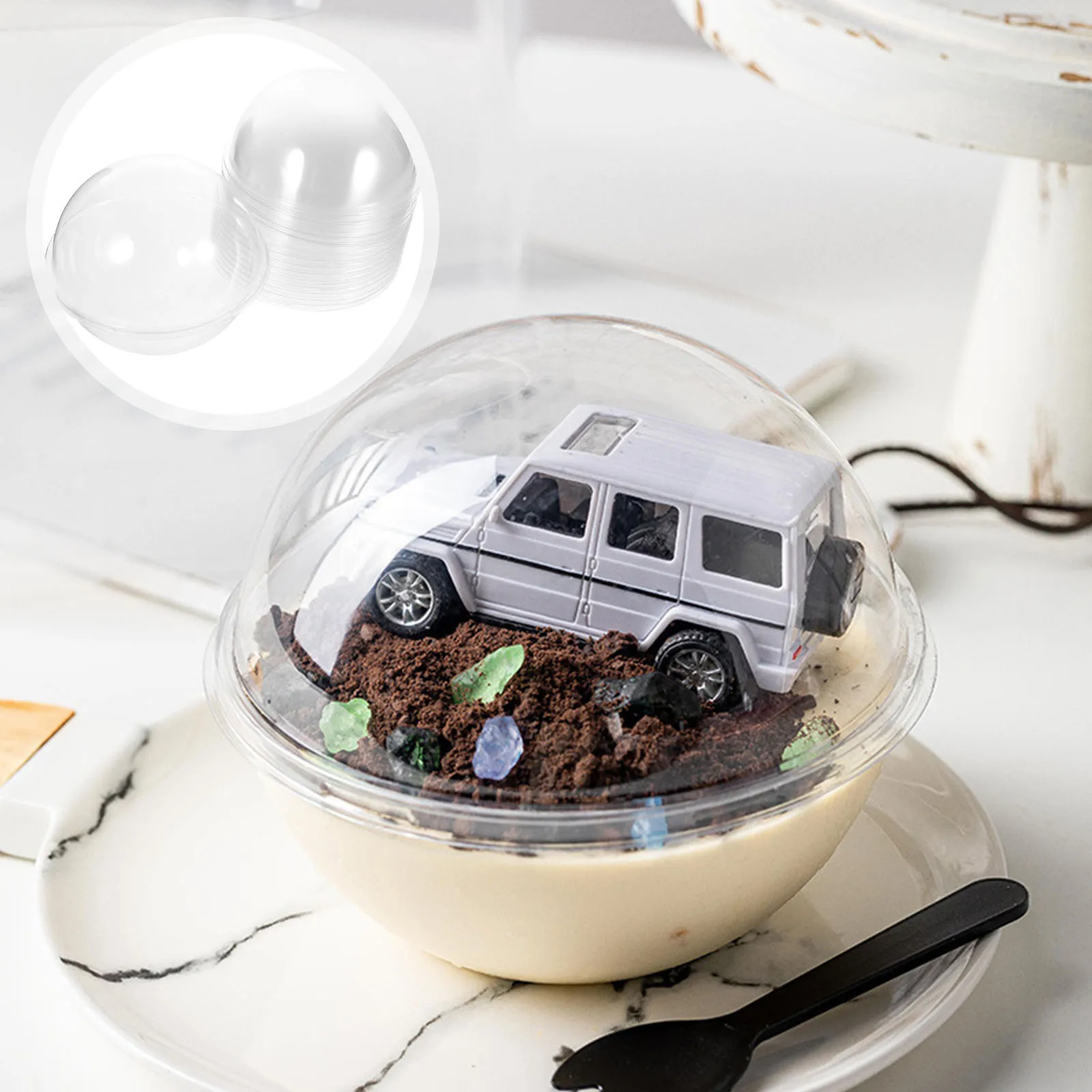 10 шт., прозрачные купольные коробки для торта, материал для домашних животных, маленькие коробки для торта, упаковка для десертов, тортов, выпечки, вечерние коробки для кексов