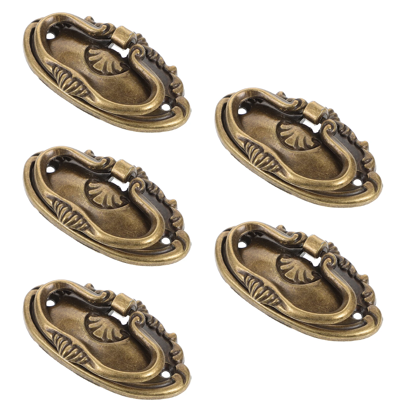 

5Sets Wooden Case Handles Painting Box Metal Drawer Knobs Solid Cabinet Pulls for Drawer Wardrobe Furniture Handle Knob