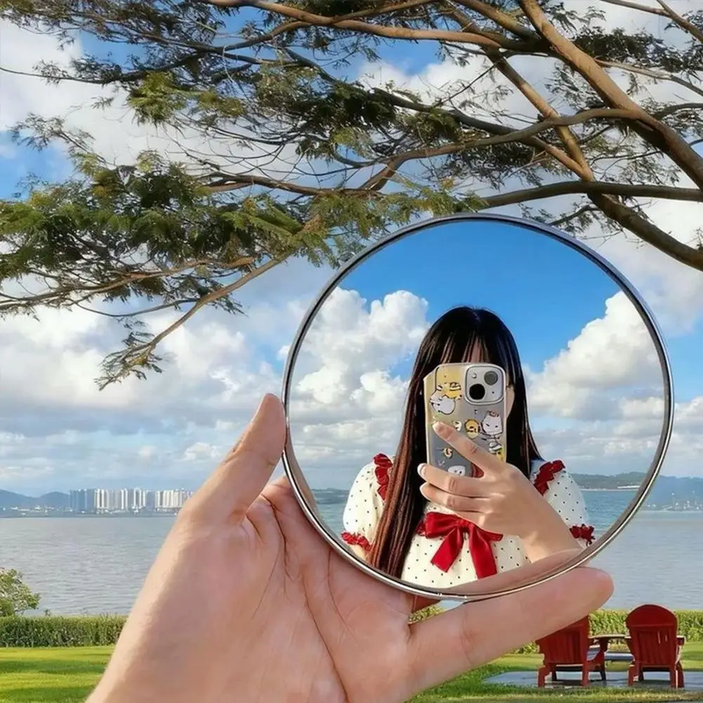 1 pçs take-away maquiagem retoque espelho convexo curvo convexo segurança curvado grande angular espelhos de estrada espelho convexo