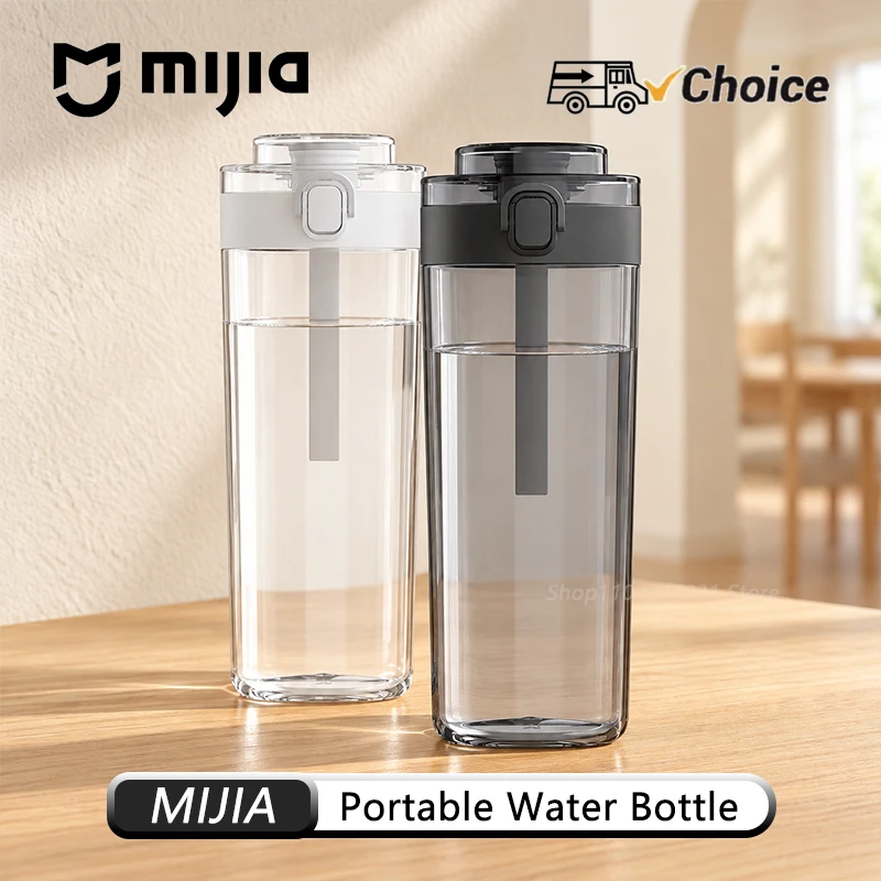 NEW Original MIJIA Portable Water Bottle 600mL Tritan BPA Free Detachable Tea Filter One Touch Lid Carry Handle Travel Office CN