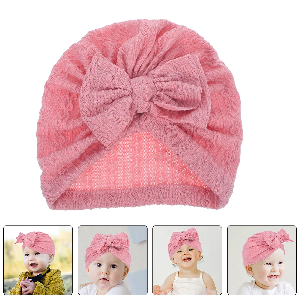 

3pcs Knit Bow Beanie Soft Comfortable Turban Caps Newborn Toddlers Warm Winter For Occasions Newborn Hats For Girls Baby Bow Hat