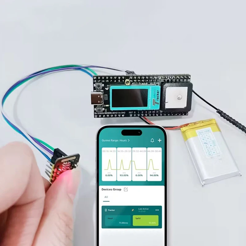 

Heltec Meshtastic LoRa GPS Tracker Development Kit ESP32-S3FN8 SX1262 Wi-Fi Bluetooth GNSS with LCD Low Power Arduino Compatible
