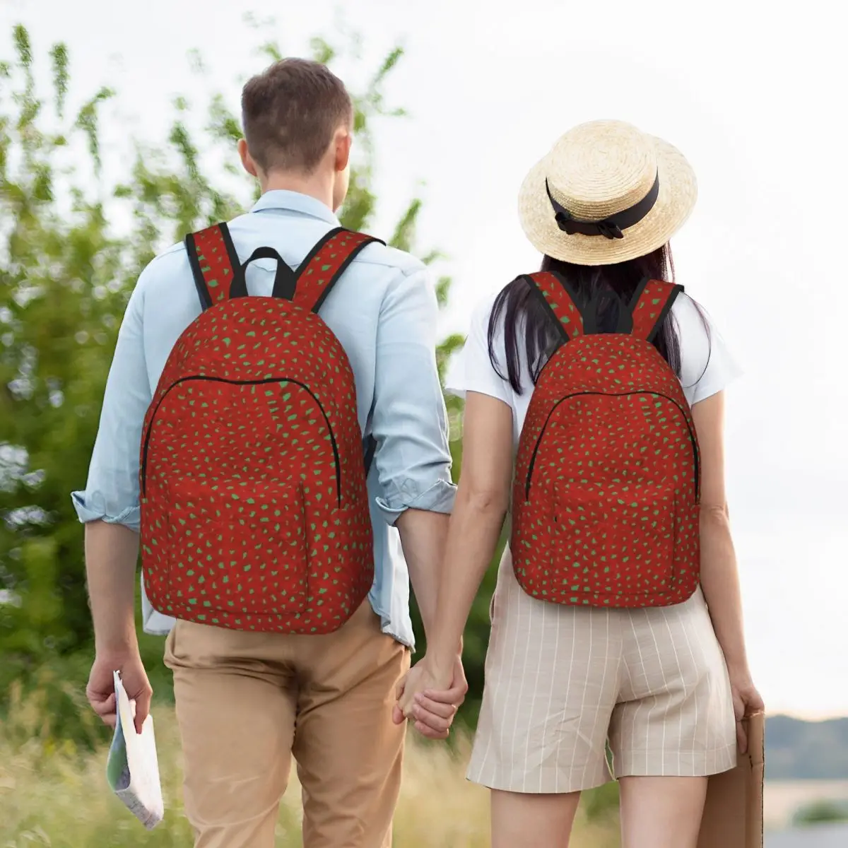 Yayoi Kusama Art Backpack para homens e mulheres, leve, ensino médio, trabalho, mochila de lona, laptop, lona