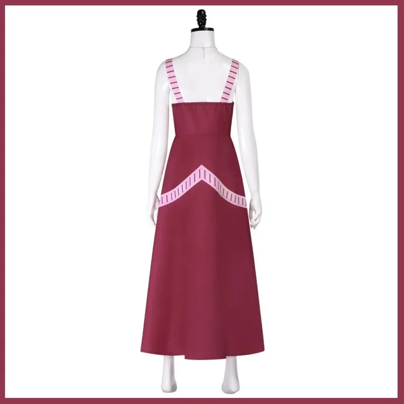 Аниме FAIRY TAIL Mirajane Strauss Косплей Костюм Красное платье на бретельках Ожерелье Парик Женский сексуальный милый карнавальный костюм на Хэллоуин, 5;d'2.y;