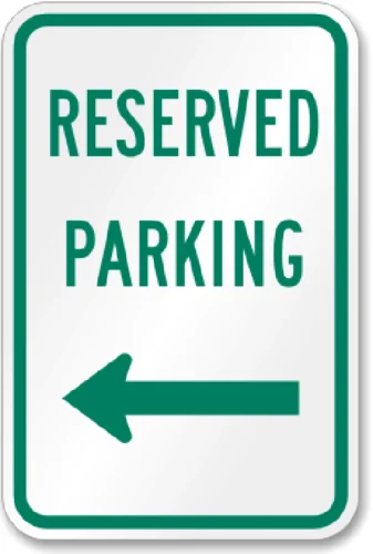 Reserved Parking Sign Weatherproof Aluminum 8