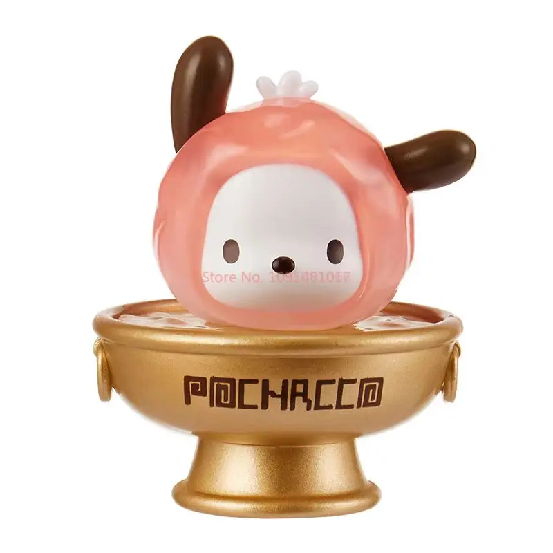 100% Echte MINISO Pochacco Hot Pot Party Mystery Box Leuke Collectible Figures Kawaii Bureau Decor Verrassing Verjaardagscadeau