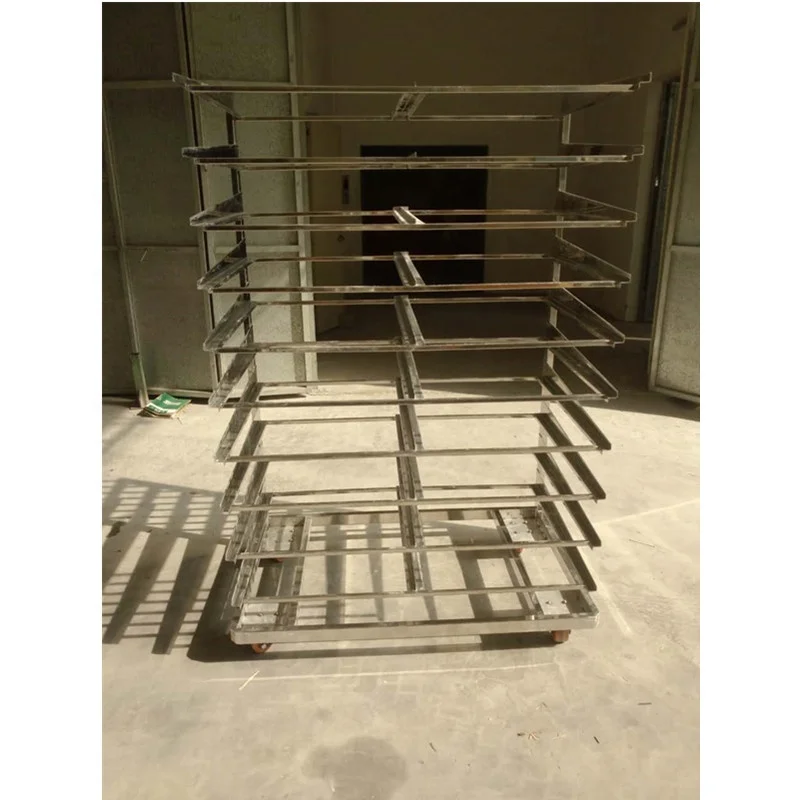 Custom Size 201/304 Stainless Steel Rotary Bakery Trolley Oven Rack Kitchen Food Bread Baking Tray Storage Shelf