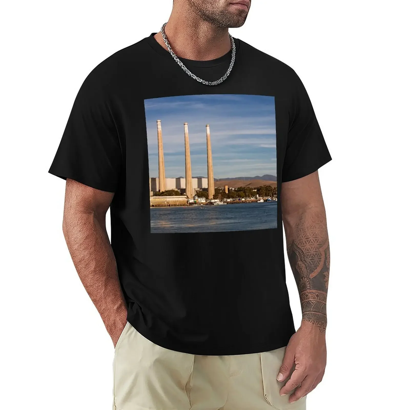 Morro Bay Power Plant - Morro Bay,California T-Shirt customs sports fans oversized graphic tee cotton t shirt men