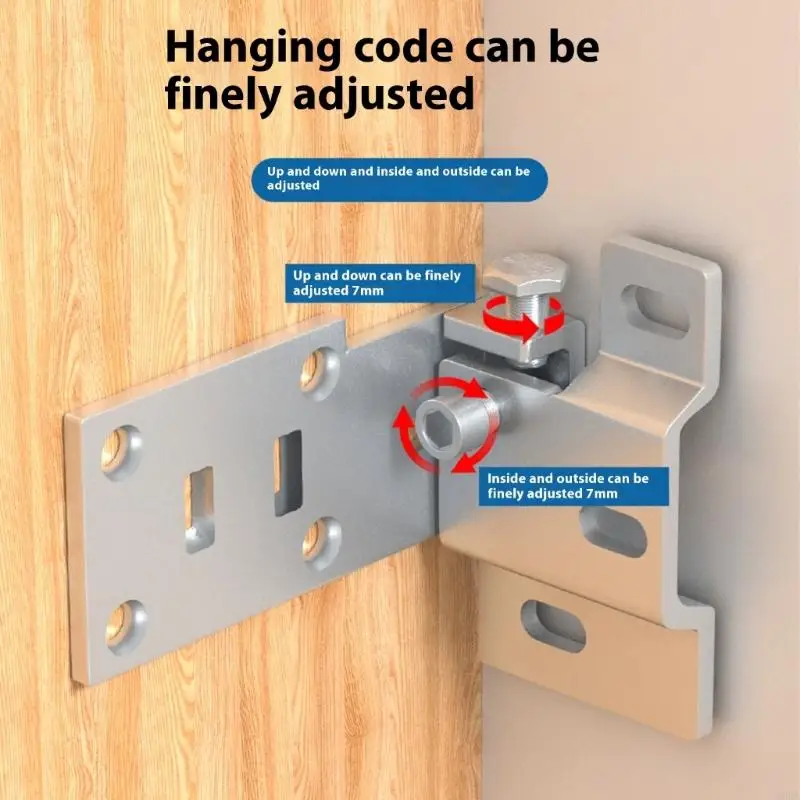  Wall Cabinet Hanging Plate Corner Bracket Rustproof Concealed Mounting Bracket Cold Rolled Steels Cabinet Hardware