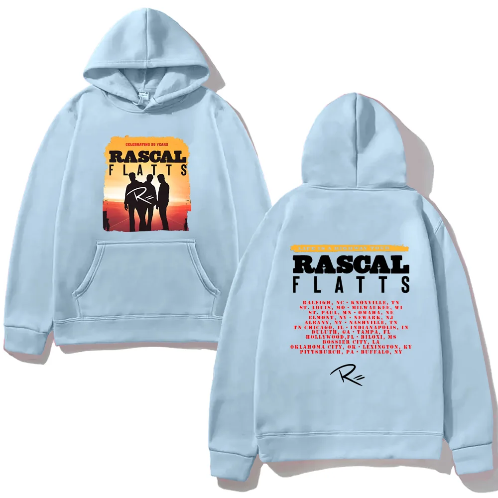 Rascal Flatts Singer's Same Style Hooded Grunge Comfortable Sweatshirt Sleeve Gothic Clothes Moletom Grunge 2026 Black Tour Tee