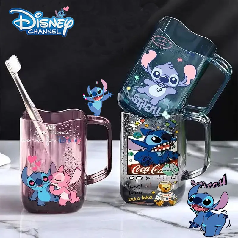 

Disney Stitch Kids Cartoon Brushing Teeth and Washing Mouthwash Cup Plastic Household Cup Cute Wash Cup Student Daily Necessity