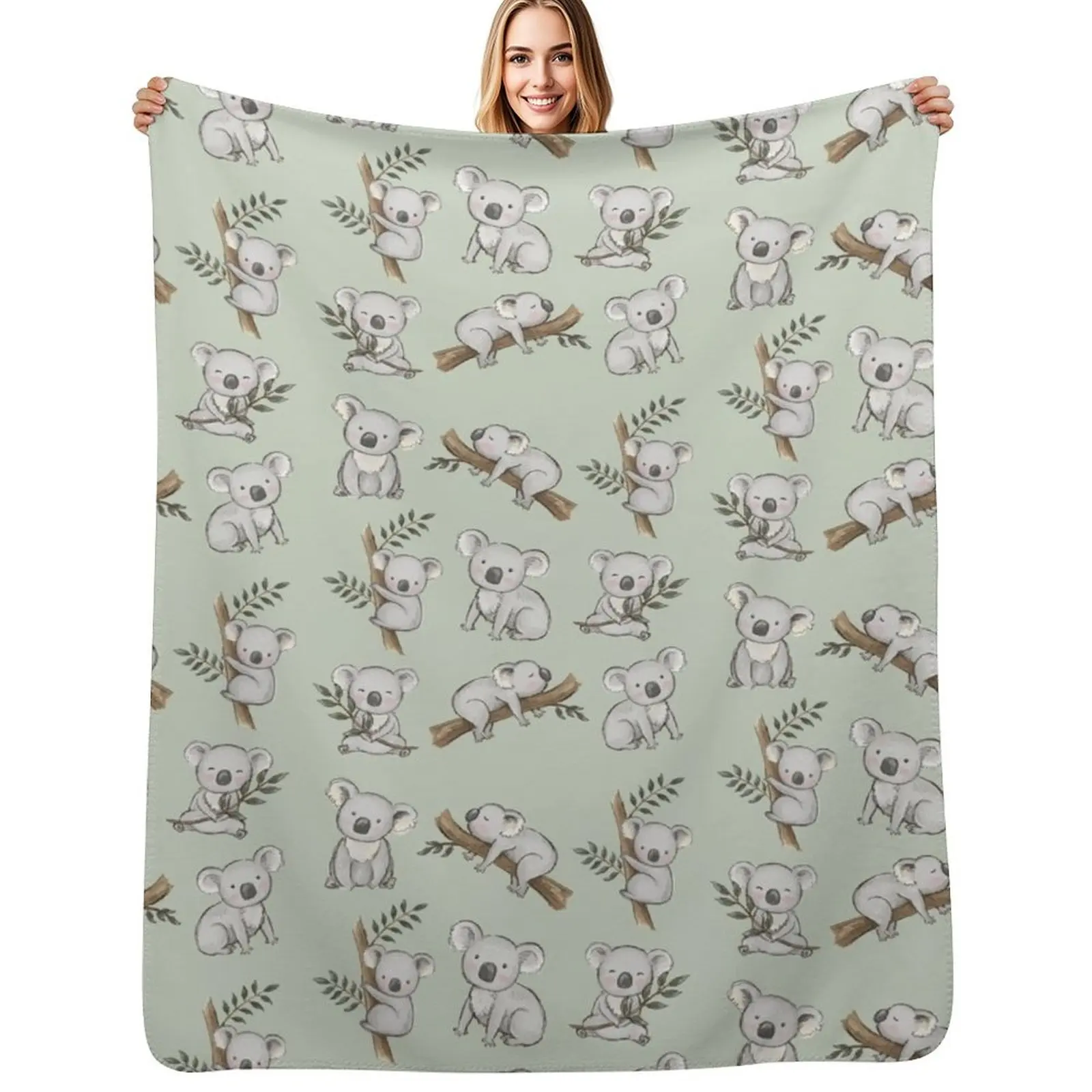

Aussie Animals: Cute Koalas Set Throw Blanket Blankets Sofas Of Decoration Summer Beddings Camping Polar Blankets