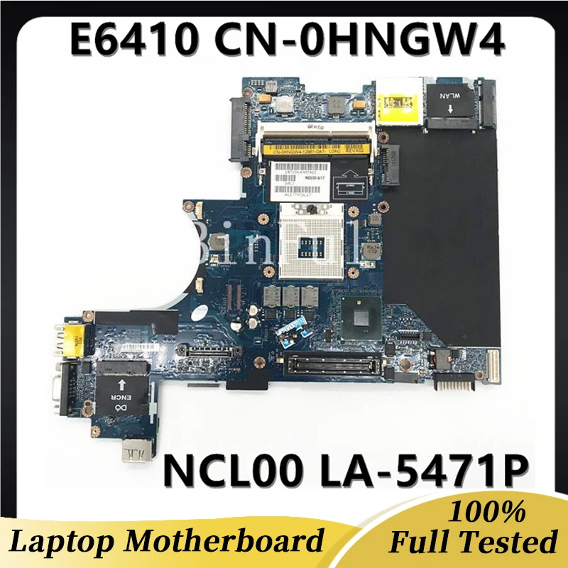 

CN-0HNGW4 0HNGW4 HNGW4 LA-5471P For Dell Latitude E6410 Laptop Motherboard NCL00 QM57 DDR3 100% Full Working Well