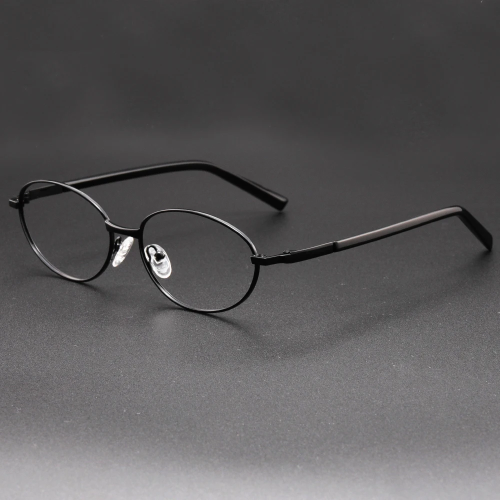 

Vintage Old Money Aesthetic Oval Fake Glasses Frame Men Women Korean Style Luxury Brand Design Optical Prescription Eyeglasses