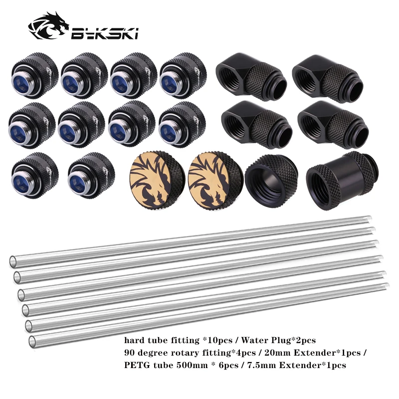 

BYKSKI Fitting 90 Degree Hard Tube Fittings/Tube Kits Water Cooling Pc Computer Accessories Water Cooling Kit DIY G'1/4 Thread