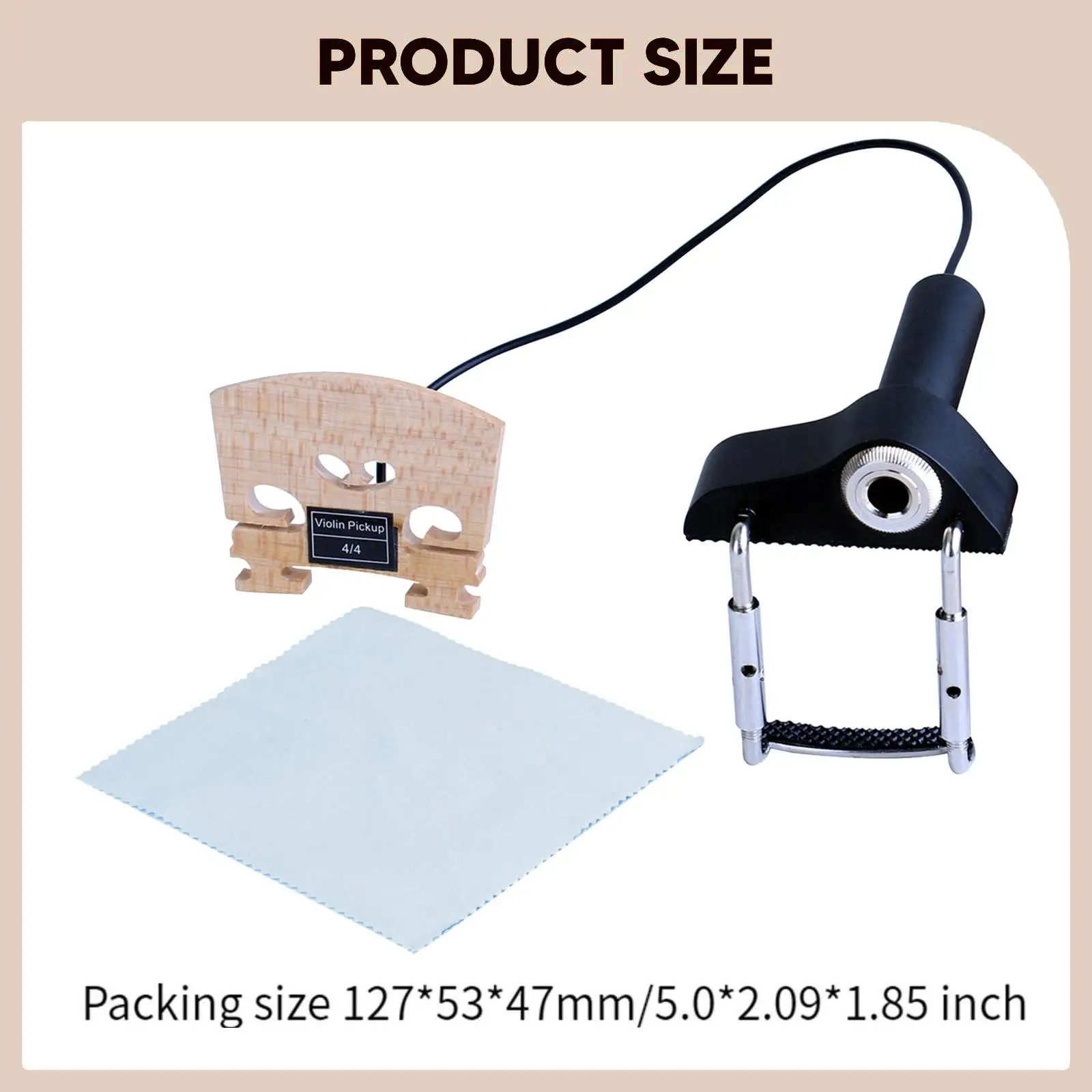 Accurate Sound Violin Pickup CV-13 Piezo Bridge Mount Lightweight Music Instrument Transducer for Teachers and Students