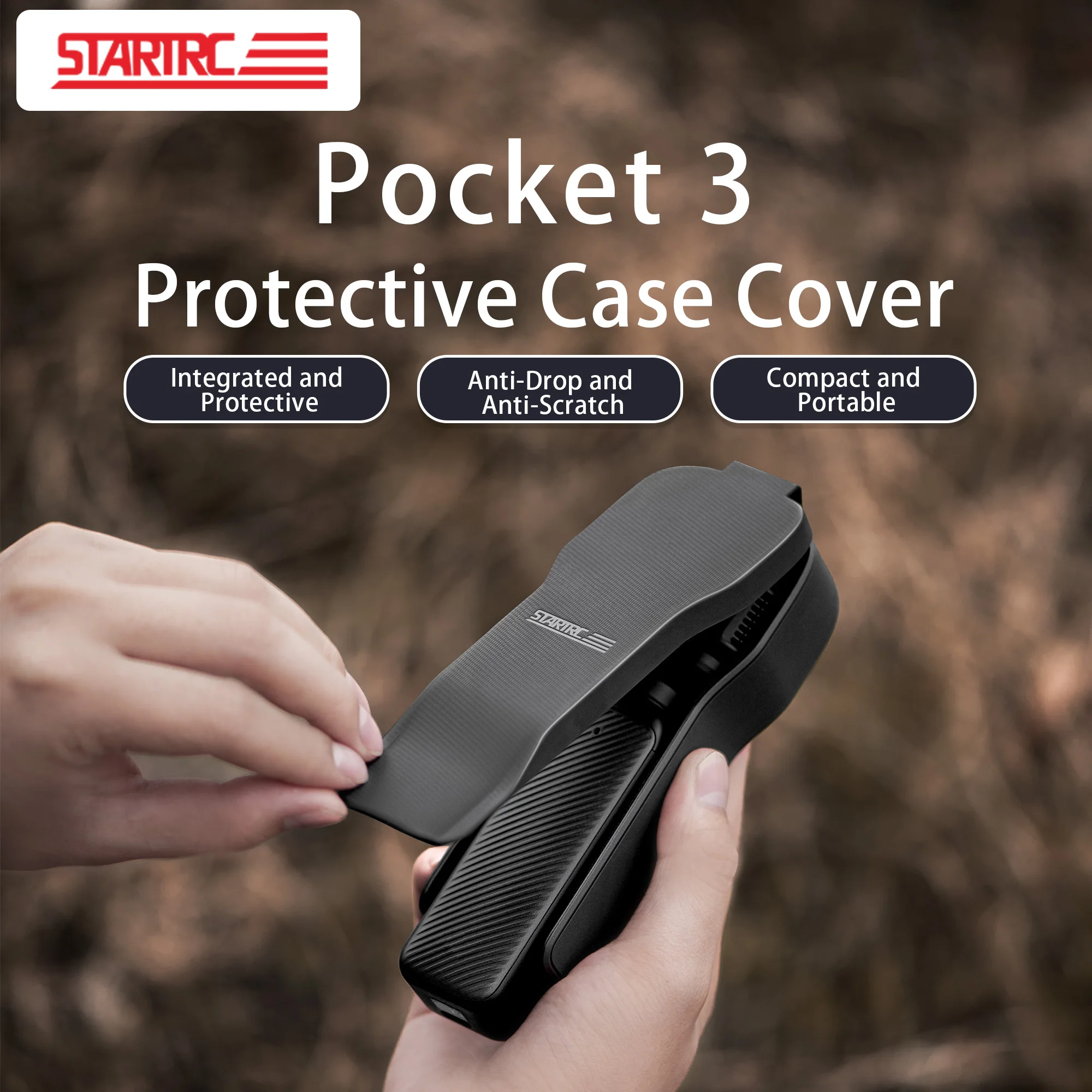 STARTRC Protective Case Cover for DJI Osmo Pocket 3 Gimbal/Lens/Screen Protection Flip Cover Anti-drop Action Camera Accessories