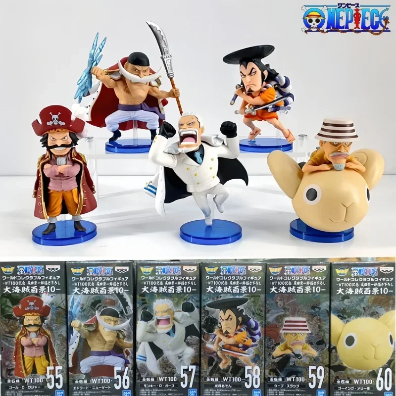 Original One Piece Bandai Anime Figure Vol.10 Hundred Scenes Model Doll Roger Edward Newgate Garp Wcf Action Figure Cartoon Toys