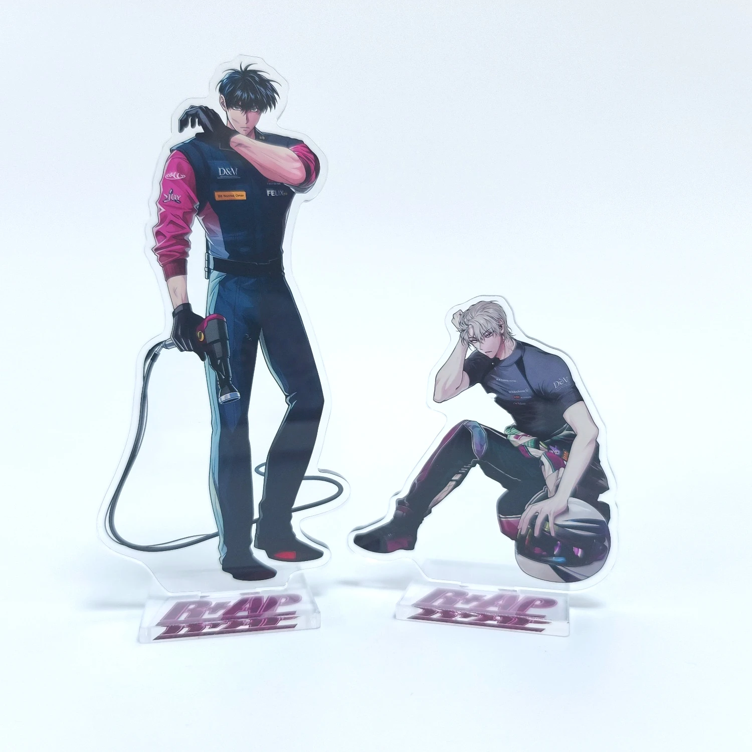 Llavero Coleccionable de Anime BL Yaoi Manhwa: 'Kill Me If You Can' - Soporte Acrílico de 'Racing to Another Pink Racer' y 'Partner'