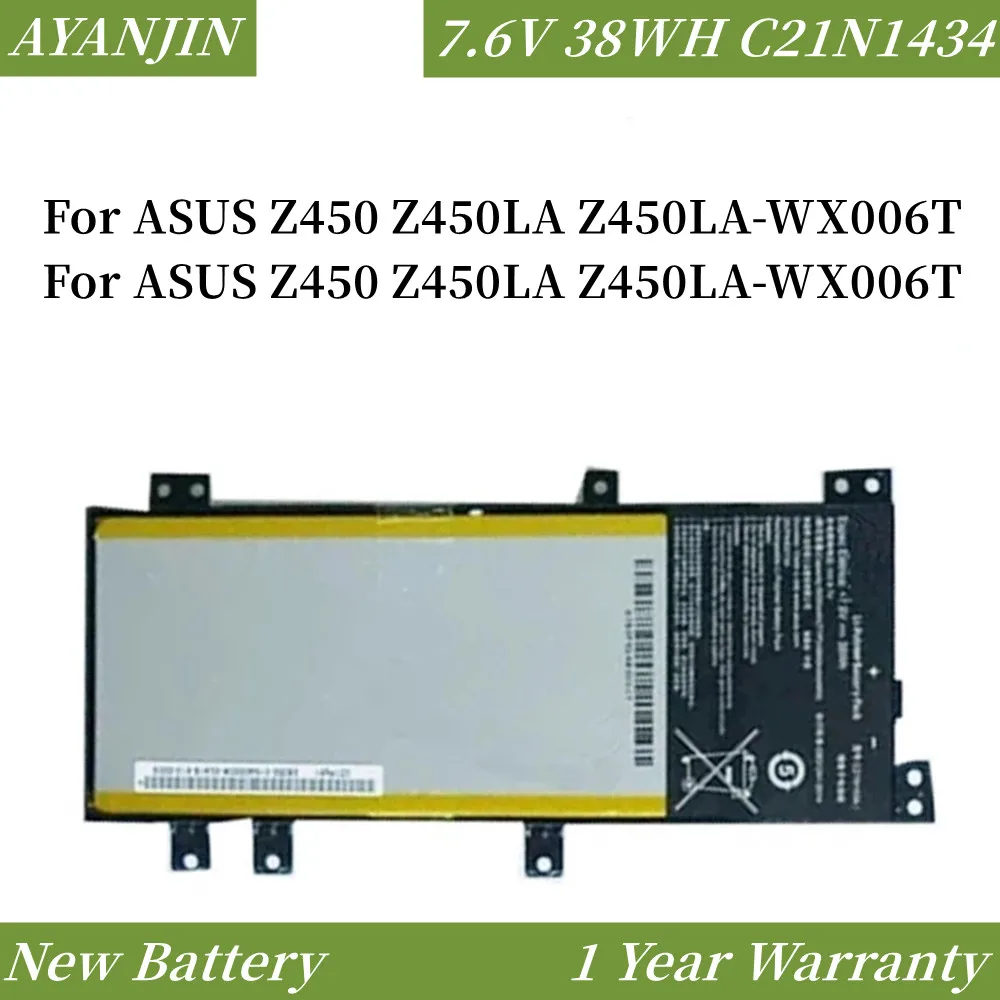 C21N1434 7.6V 38WH Batterie Pc Portable ASUS 0B200-01540000 POUR ASUS Z550MA Z450L Z450U