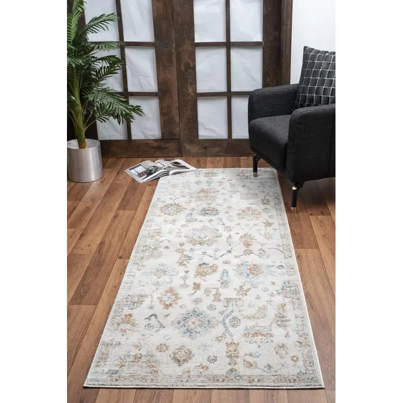 

Ivory Area Rug 2 ft 7 in x 7 ft 3 in, Soft Texture, Durable Design for Home Decor