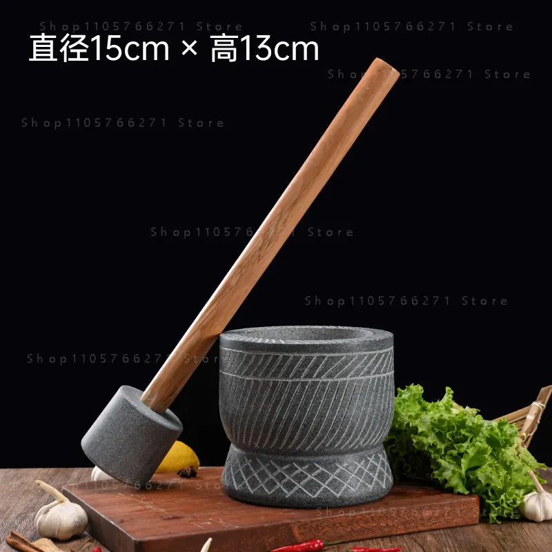 Crushers, medicine pounding jars, garlic mortars, pounding bowls, household black stone mortars, stone garlic crushers