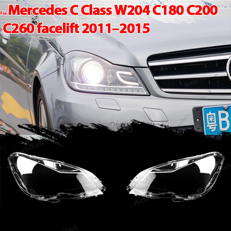 

Прозрачная маска, линза, абажур, корпус фары, поликарбонат для Mercedes-Benz C Class W204 C180 C200 C260, линейка 2011-2015