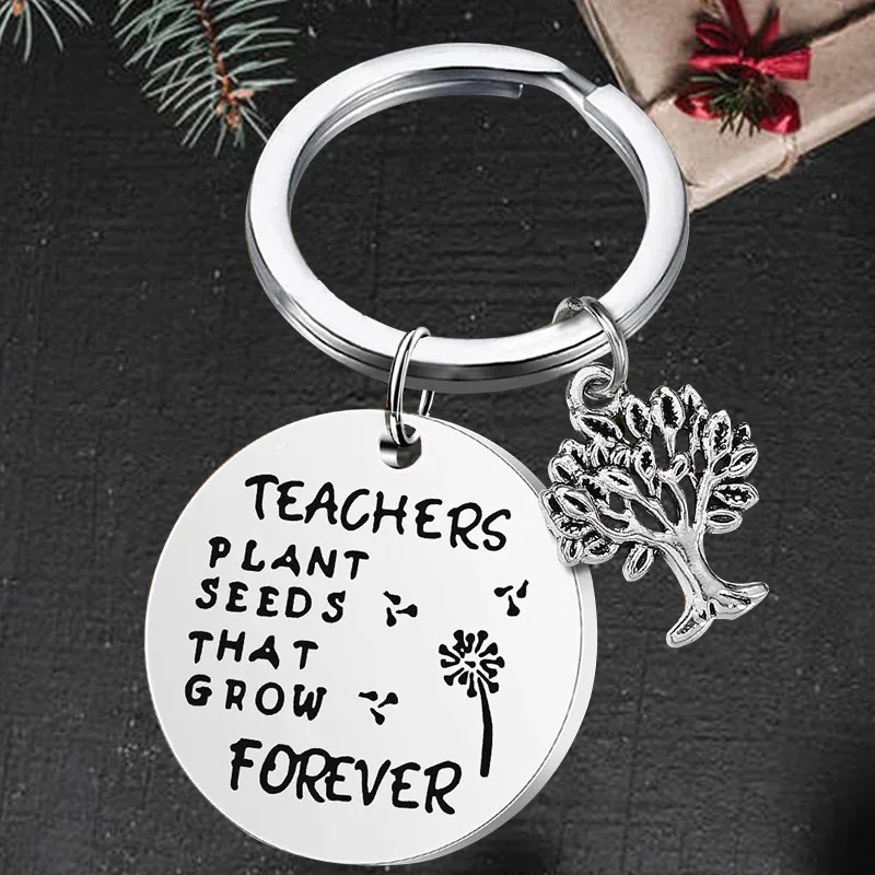 

Cute Teacher Gifts Keychain pendant Teacher Appreciation Gifts key chain Teachers Plant Seeds That Grow Forever