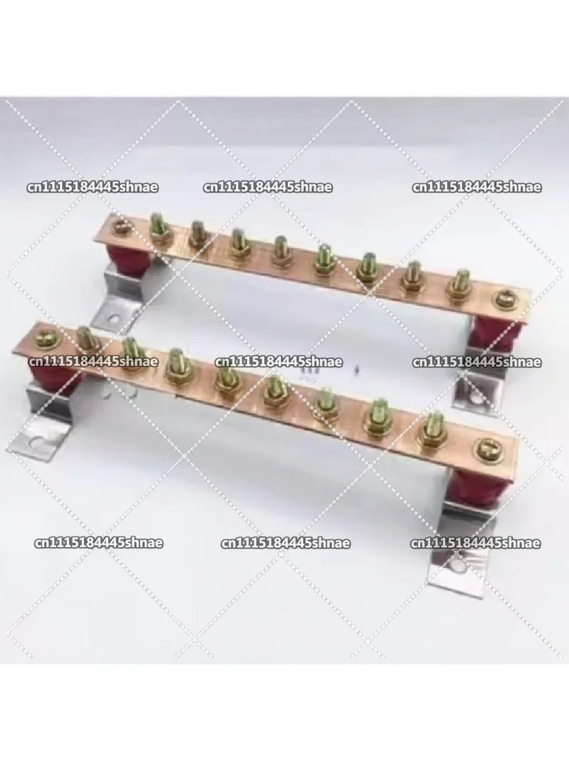 Grounding Busbar, Grounding Copper Busbar, Busbar, Equipotential Terminal Copper , 3 * 30 * 300/10 Position Copper