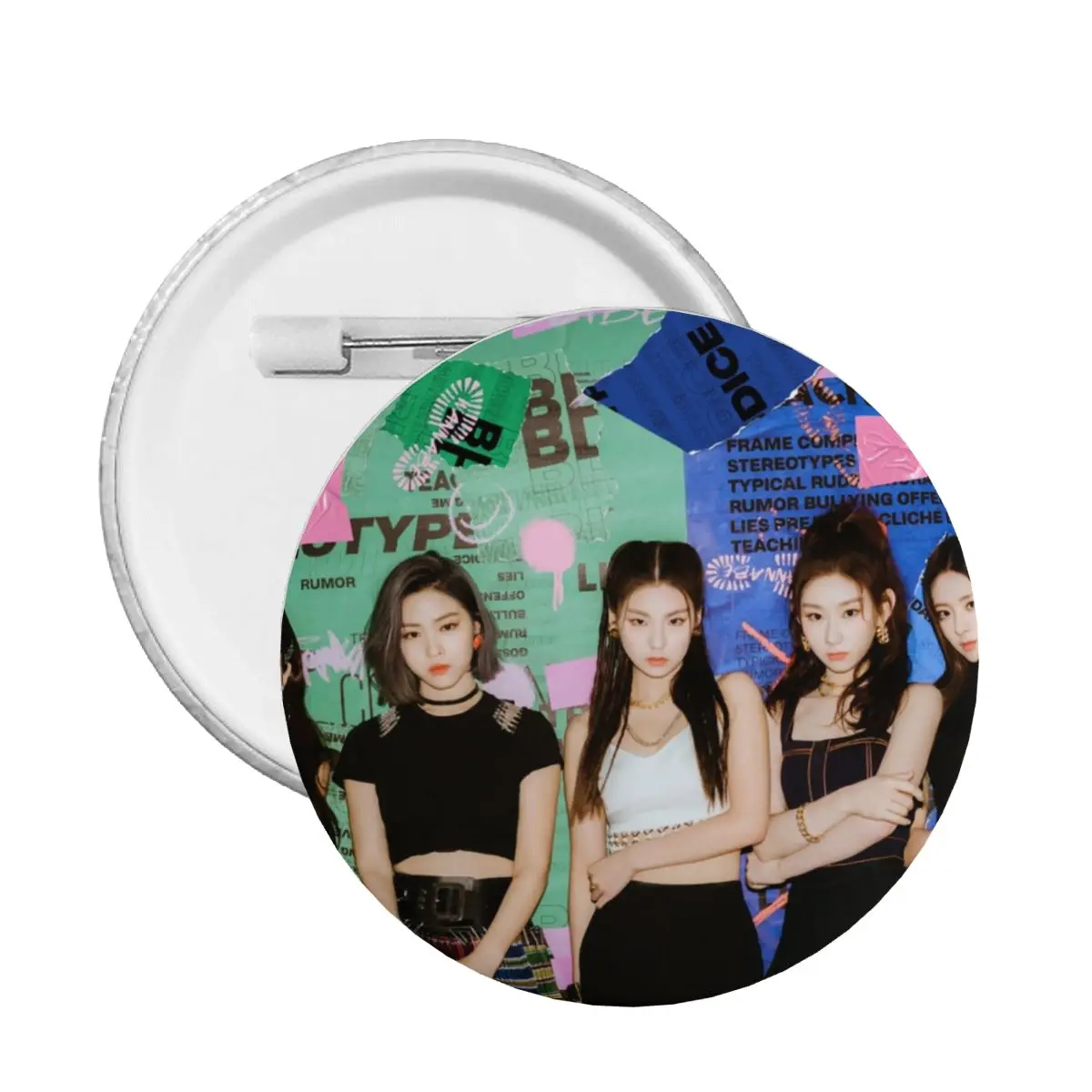 

Personalize ITZYS Kpop Star Girl Group Button Pin for Backpack Badges Brooches Pinback Gift