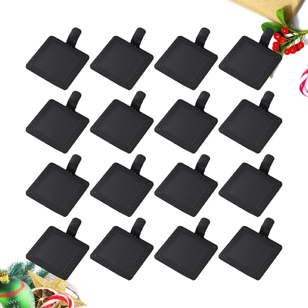 

100Pcs Black Square Cake Boards Tray Sturdy Mousse Serving Base for Birthday Wedding Cake Display Base 7.5x7.5cm