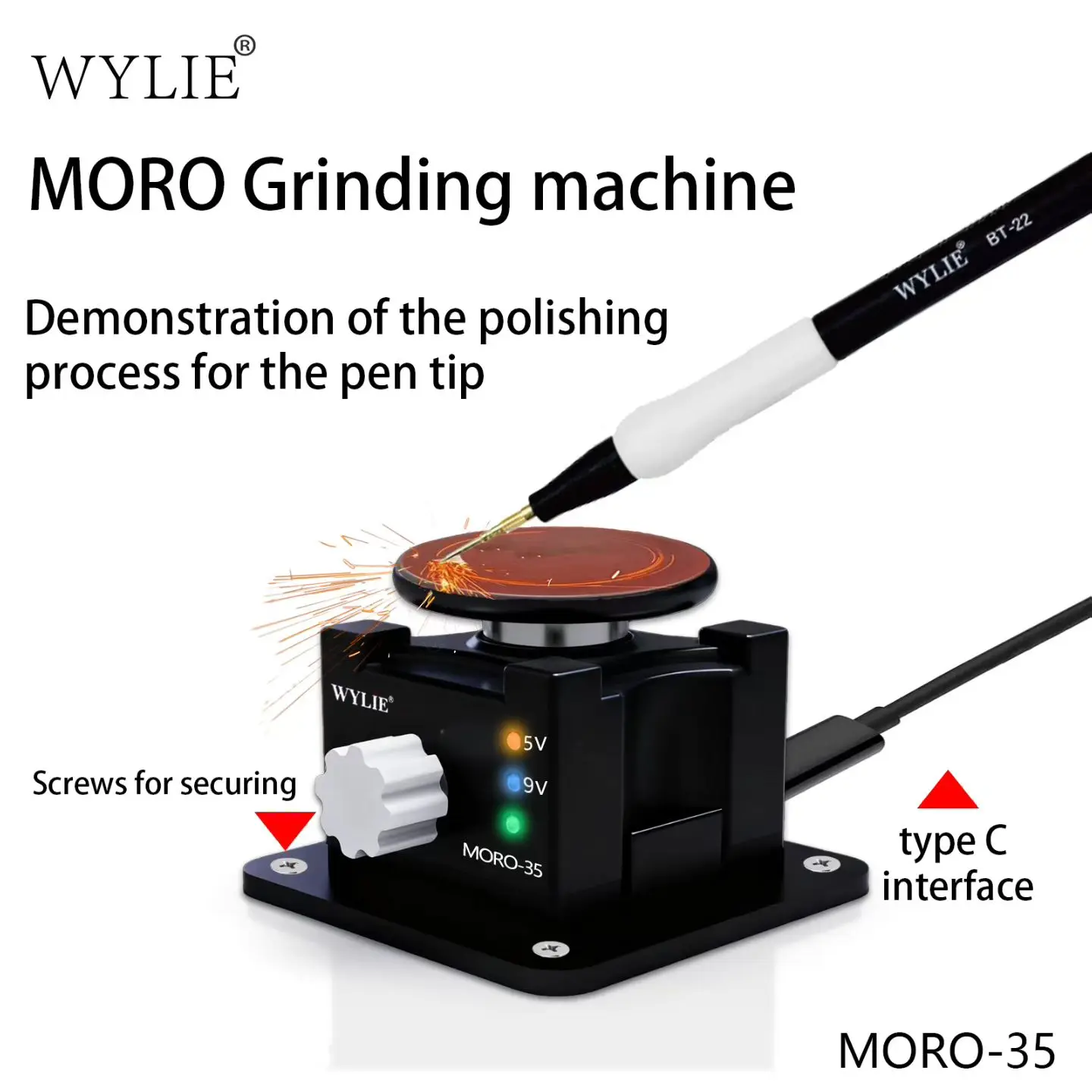 WEILI MORO-35 Magician Grinder Small Disc Polishing Grinding Blade for Watch Pen Tweezers Engraving Knife - Precision Polishing