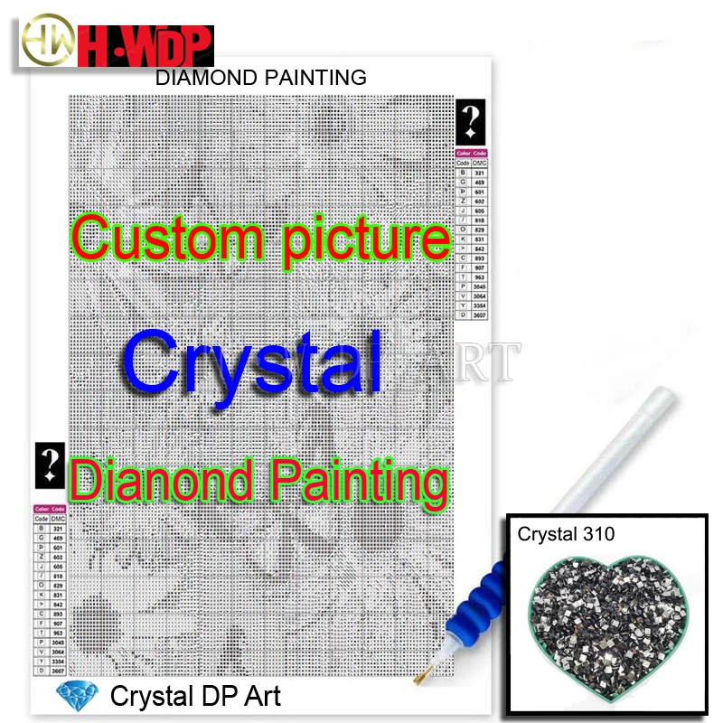 Crystal Mystery Diamond Painting Kit Custom Picture Full Square Diamond Embroidery Cross Stitch Crystal  Diamond Art Home Decor