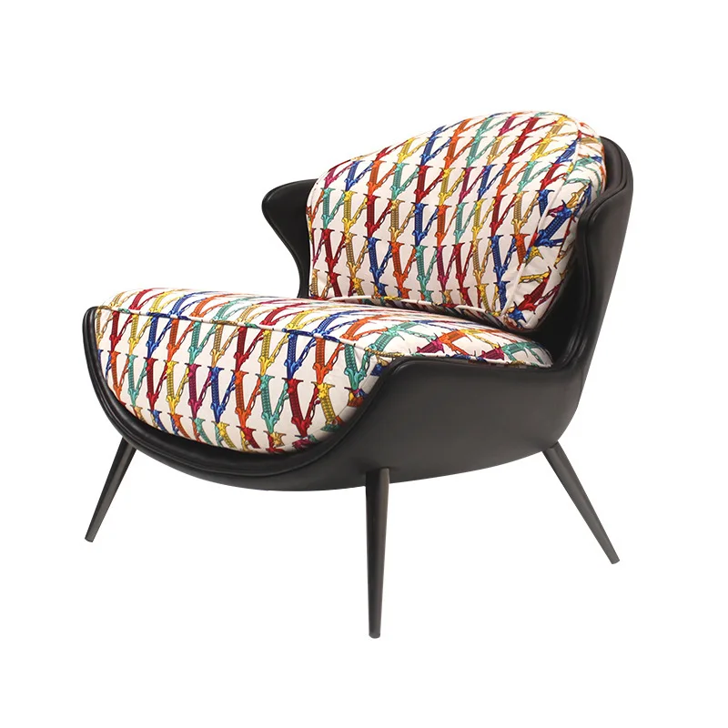 

Single sofa chair Italian light luxury designer casual Italian light luxury armless back chair