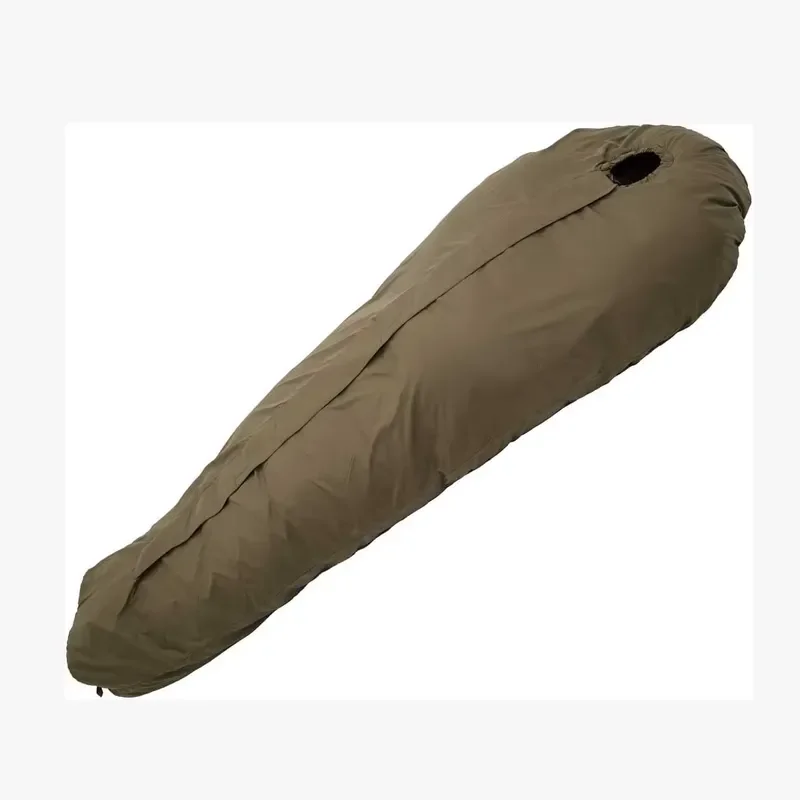 Olive Ultralight Tactical Mummy Sleeping Bag 100% Polyamide Warm Customizable for Adults Camping Trekking