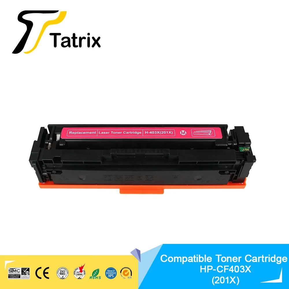 Imagem -04 - Cartucho Compatível Premium Cf400x Cf401x Cf402x Cf403x 201x do Toner da Cor do Laser de Tatrix para hp M252dn 252n Mfp M277dw 277n M274n