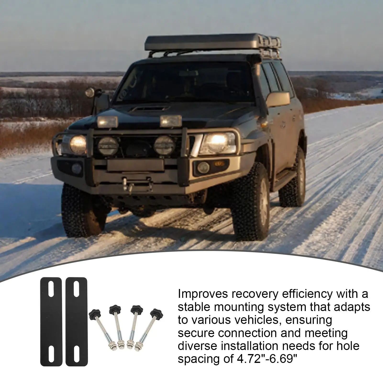 

Recovery Board Mounting Bracket Traction Board Anti-Rust Mount Pins Sturdy Safety Theftproof Security Kit Replacement For
