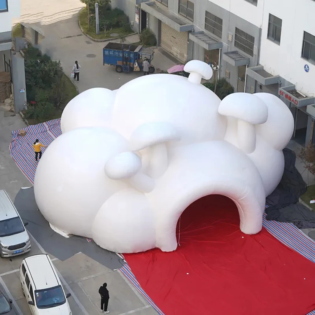 Gigantische opblaasbare paddestoel tent luchtblaasplant 3D creatieve opblaasdecoratie rekwisieten evenement park themafeest reclame rekwisieten