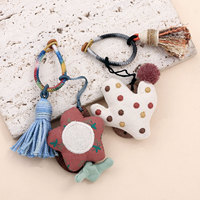 Korean Cute Animal Pendant Rabbit Keychain Cactus Dolphin Chili Pepper Charm Bag Pendants Wall Hanging Car Decoration Gift