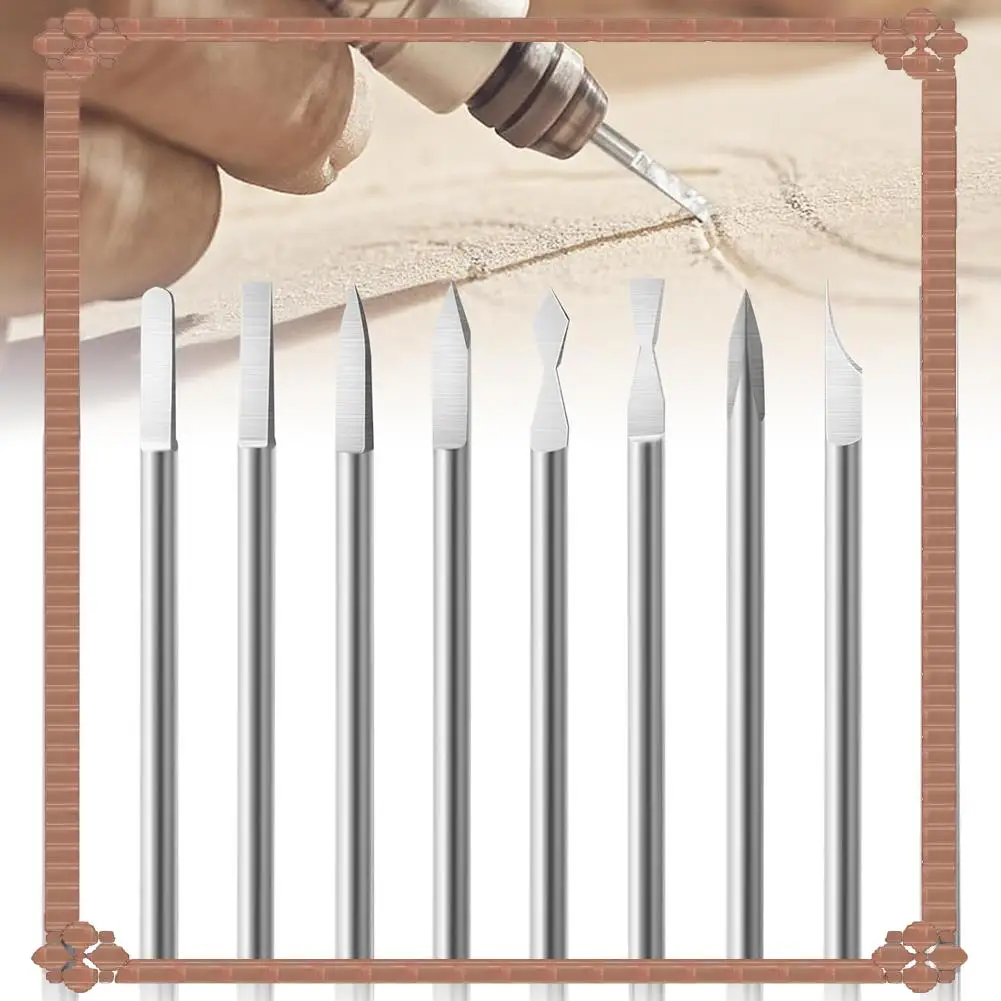 

24-часовая доставка, 10 шт., инструменты для резьбы по дереву для вращающегося инструмента, хвостовик 1/8 дюйма, деревообрабатывающие инструменты, вращающиеся насадки для инструментов, совместимые с резьбой D