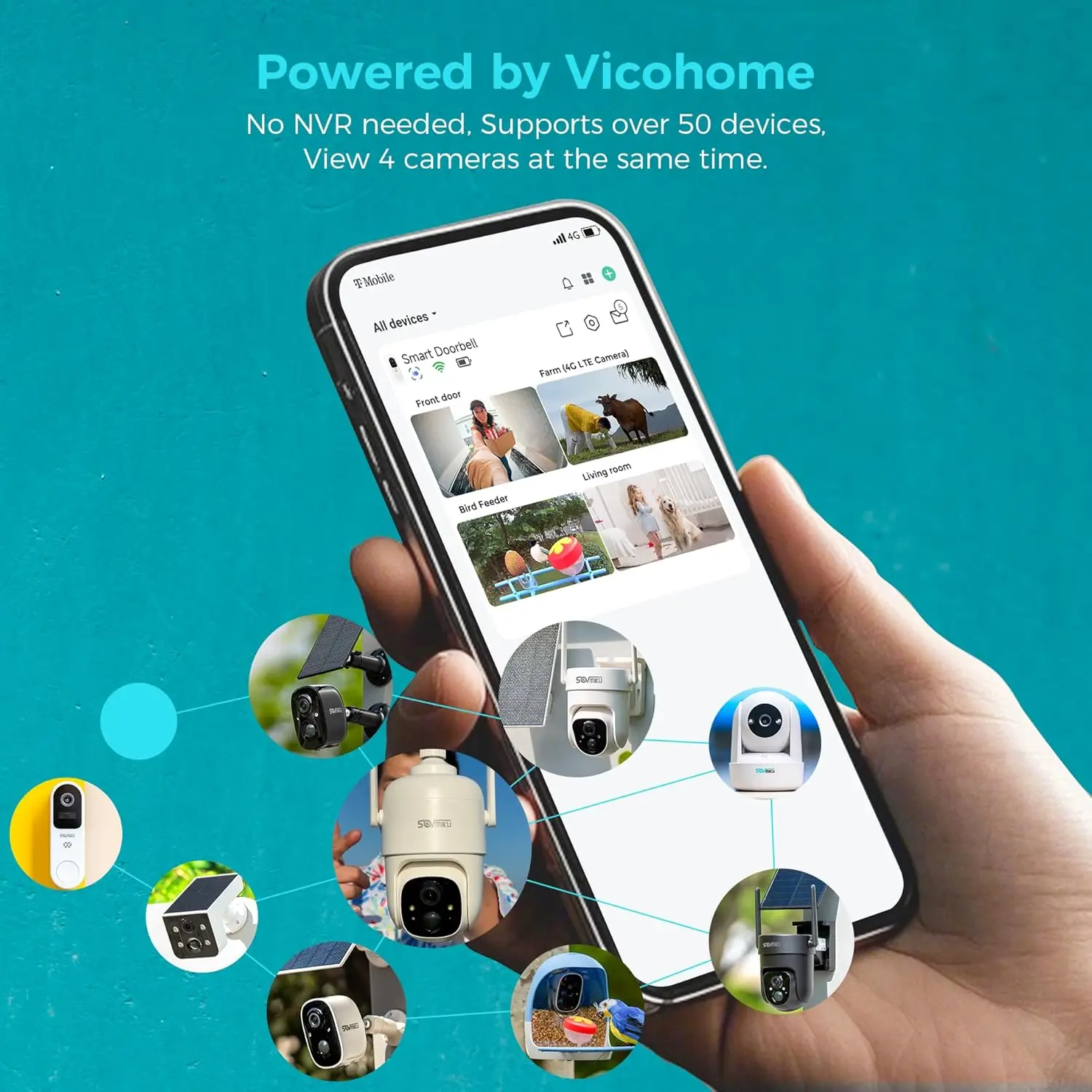 Mobile app interface live view