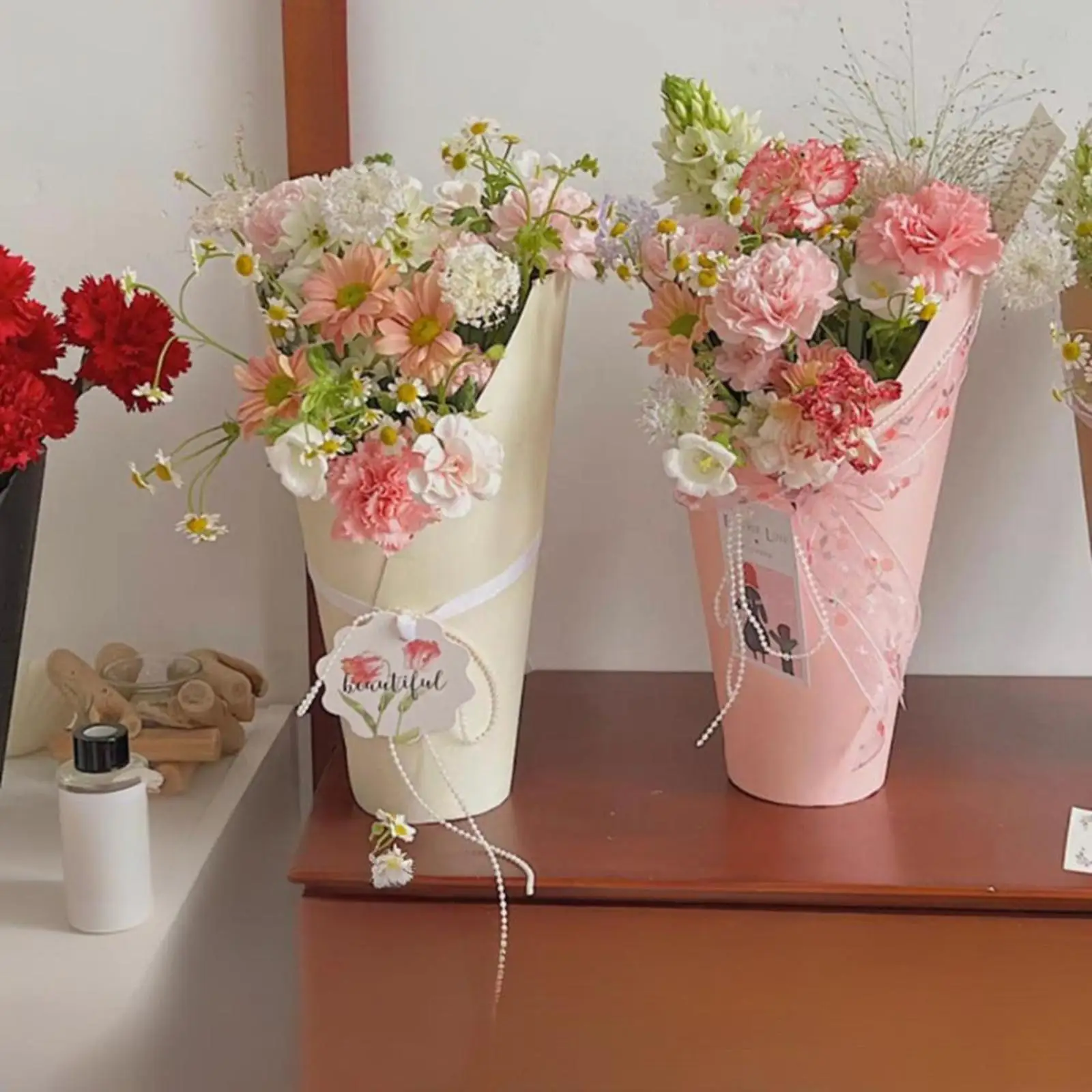 5Pcs Flower Presentation Bucket Leakproof Lightweight DIY Artistry Supplies for