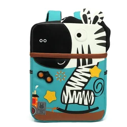 Kindergarten School Bags For Kids 2024 New 3D Cartoon Zebra Model Baby Age 3-6 Children Cute Anti-lost Toddler School Backpack